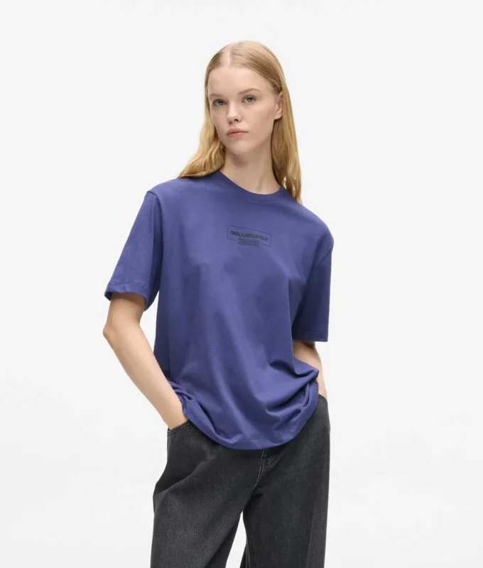 T-shirt med konturlogo