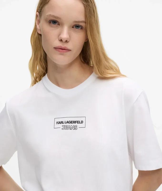 T-shirt med konturlogo