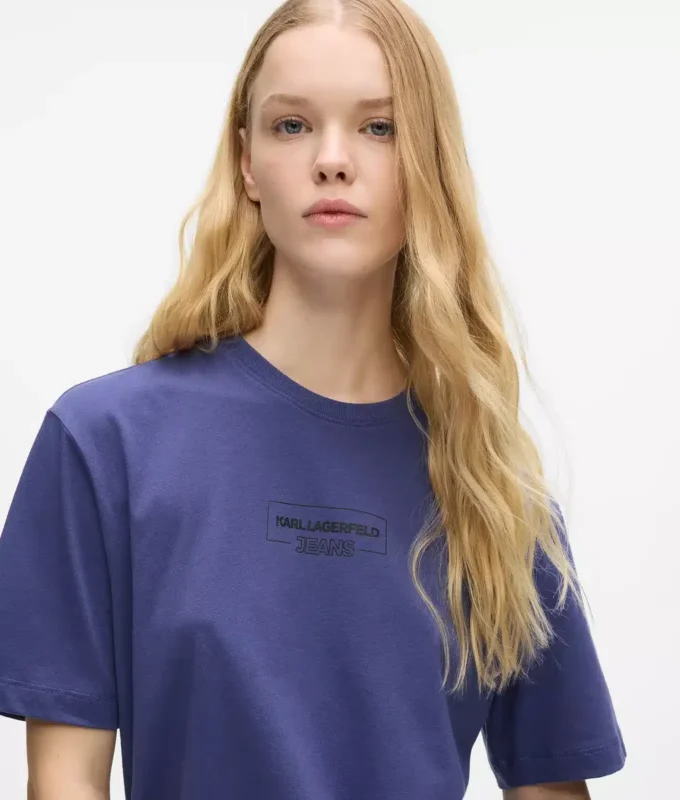 T-shirt med konturlogo