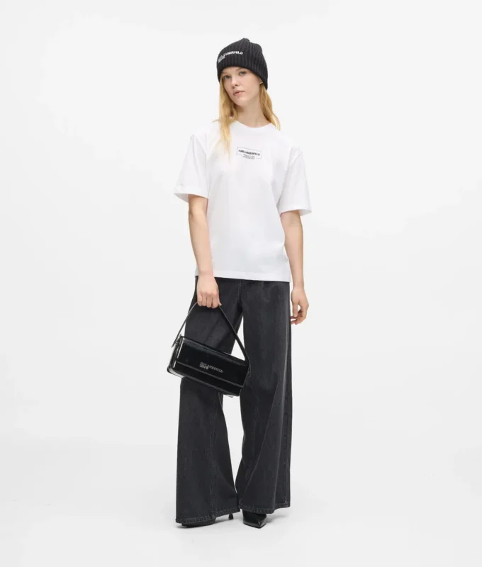 T-shirt med konturlogo