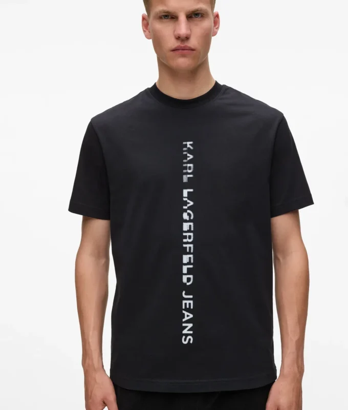 T-shirt med lodret logo