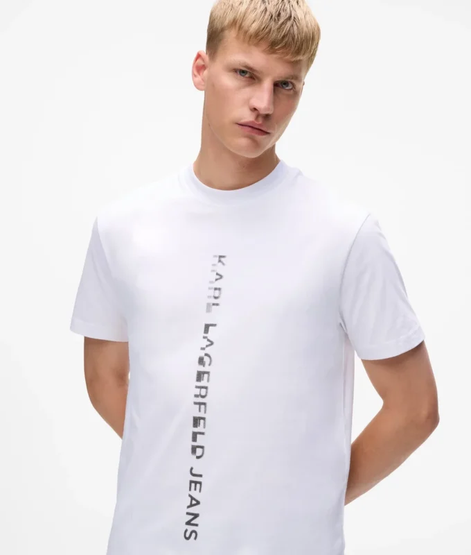 T-shirt med lodret logo