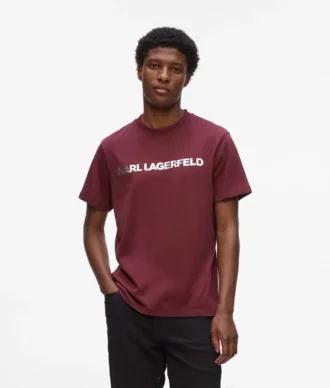 T-shirt med metallisk logo