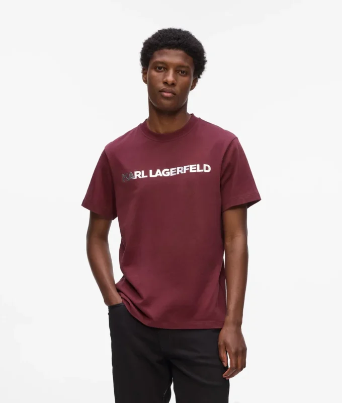 T-shirt med metallisk logo