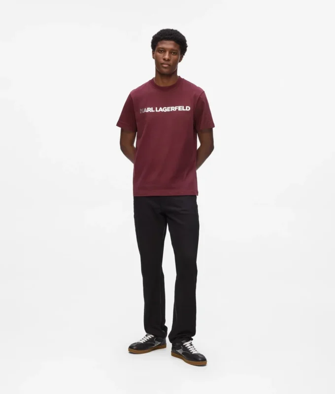 T-shirt med metallisk logo