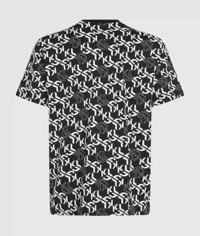 T-shirt med monogram overalt