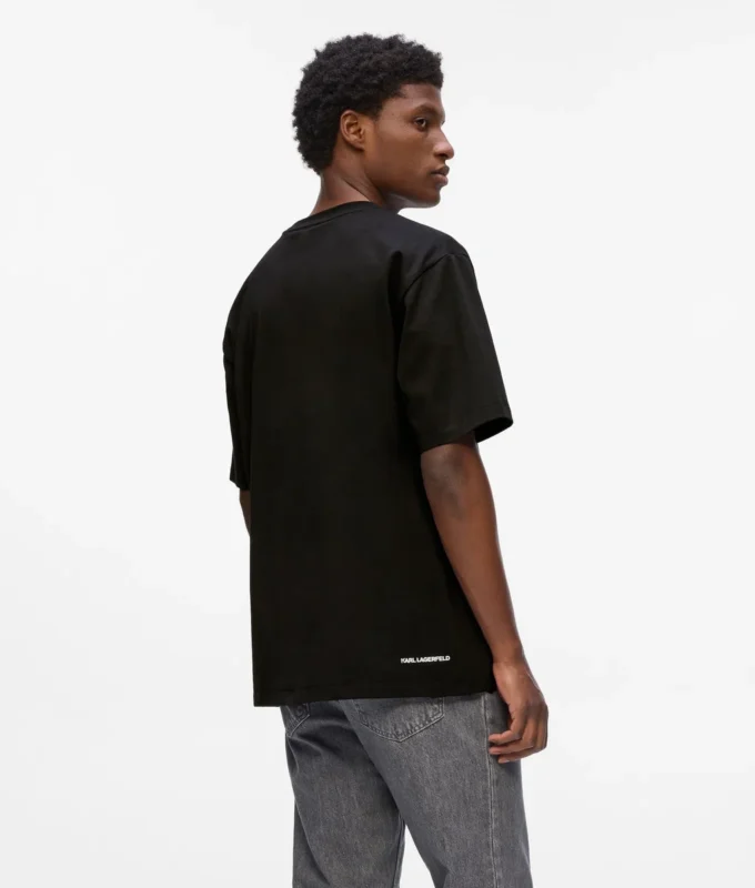 T-shirt med pailletmonogram