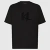 T-shirt med pailletmonogram