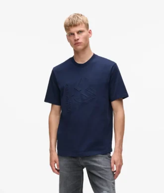 T-shirt med præget monogram