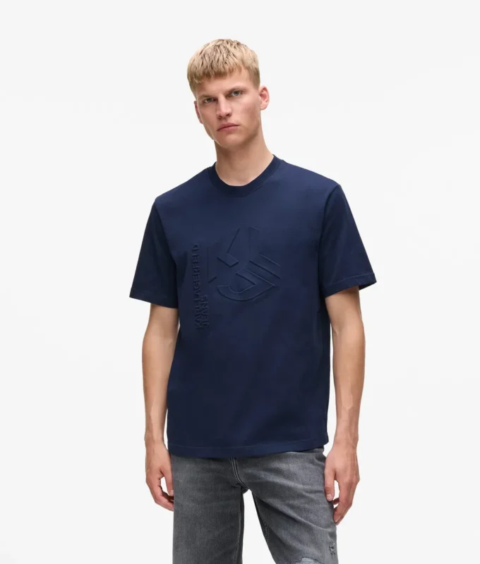T-shirt med præget monogram