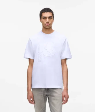 T-shirt med præget monogram