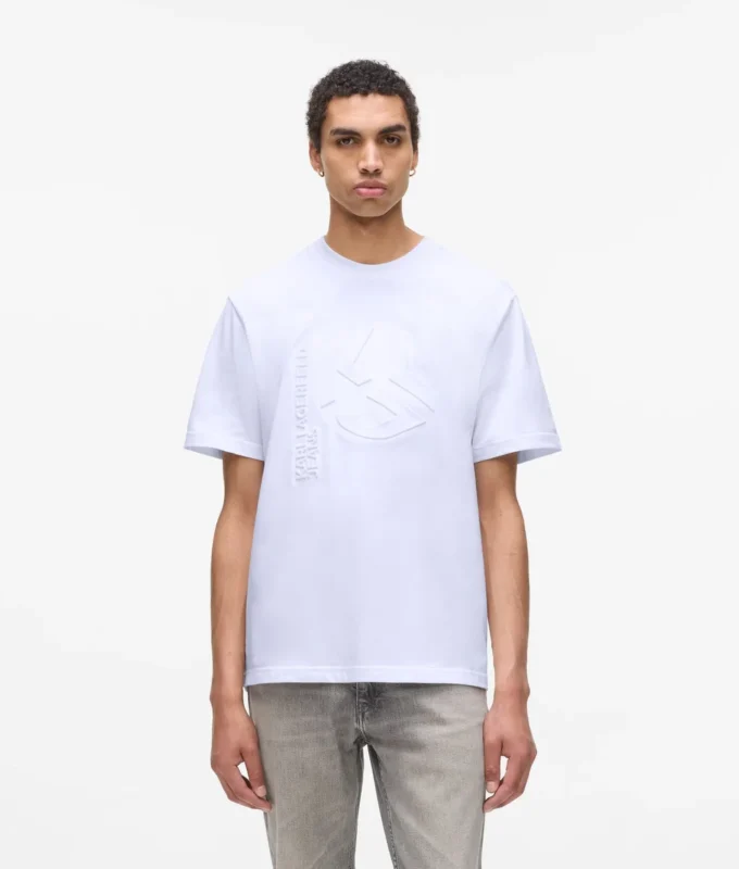 T-shirt med præget monogram