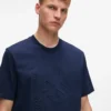 T-shirt med præget monogram