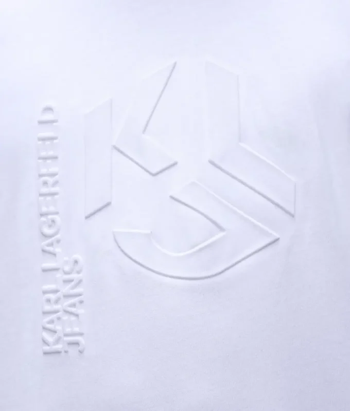 T-shirt med præget monogram
