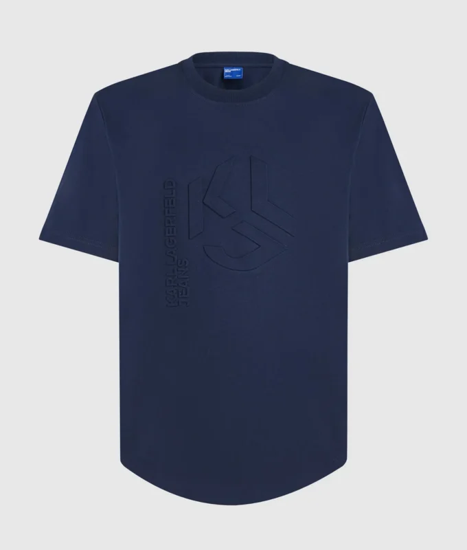 T-shirt med præget monogram