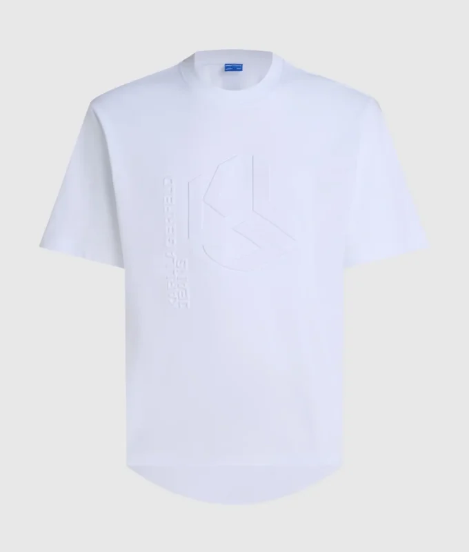 T-shirt med præget monogram