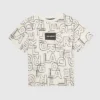 T-shirt med print overalt til drenge