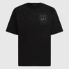 T-shirt med rhinestone-monogram