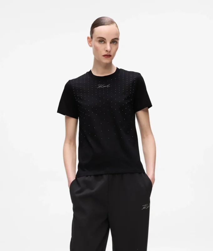 T-shirt med rhinestones