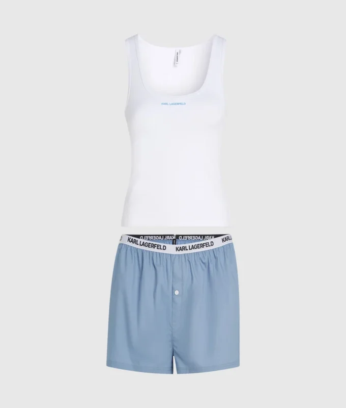 Tanktop og shorts pyjamasæt