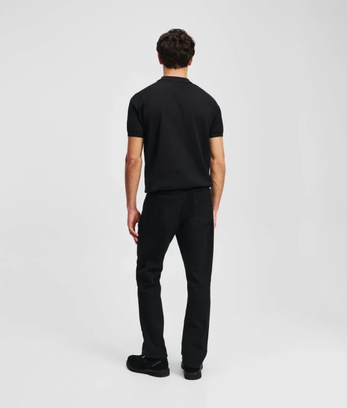 TAPERED JEANS MED LYNLÅS