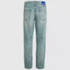 Tapered jeans med malingsstænk
