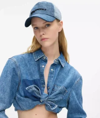 To-farvet lys denimkasket