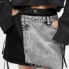 Tofarvet denim miniskirt