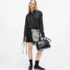 Tofarvet denim miniskirt
