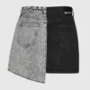 Tofarvet denim miniskirt