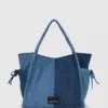 Tofarvet denim-shopper