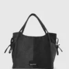 Tofarvet denim-shopper