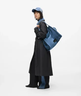 Tofarvet denim-shopper
