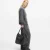 Tofarvet denim-shopper