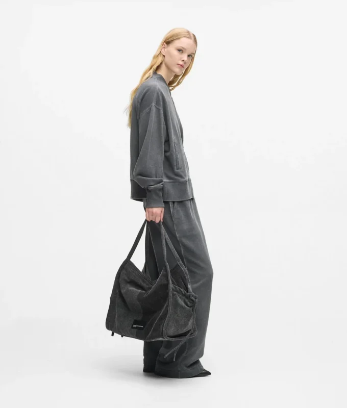 Tofarvet denim-shopper