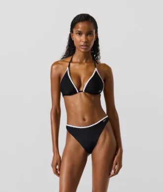Triangel-bikinitop med bølget kant