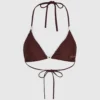 Triangel-bikinitop med bølget kant