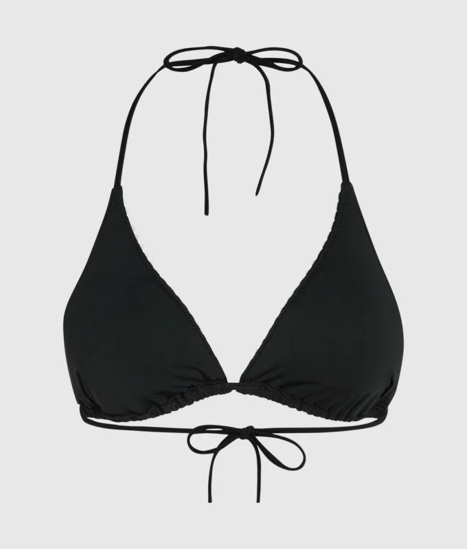 Triangel-bikinitop med bølget kant