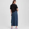 UTILITY DENIM MAXI-NEDERDEL