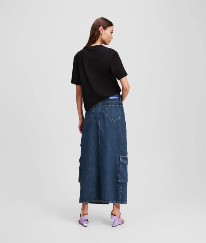 UTILITY DENIM MAXI-NEDERDEL