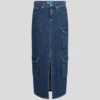 UTILITY DENIM MAXI-NEDERDEL