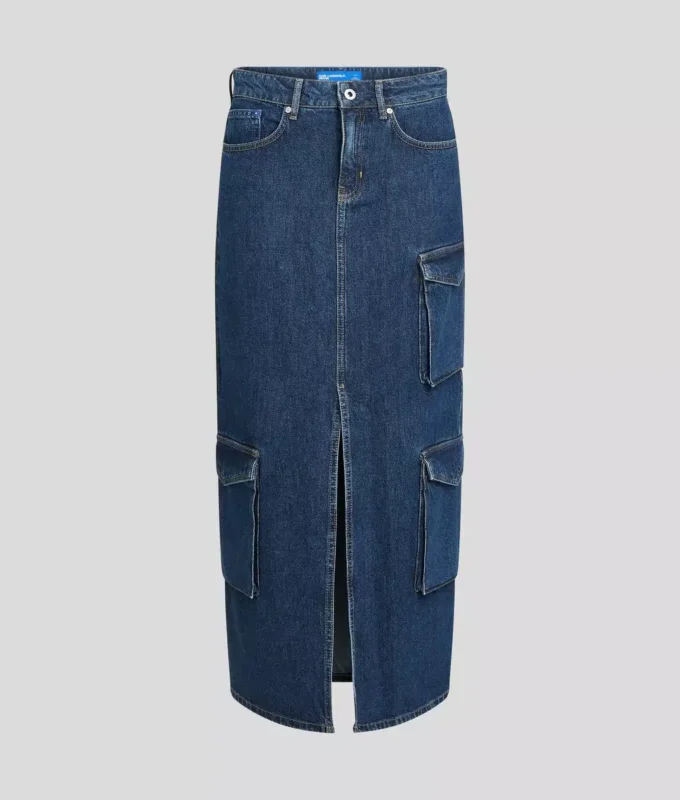 UTILITY DENIM MAXI-NEDERDEL