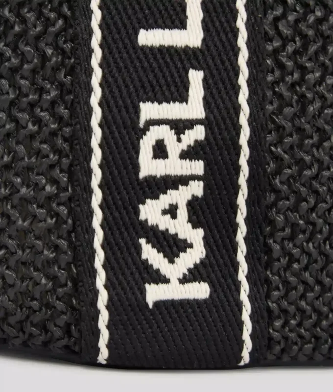 Vævet strandtaske med logo
