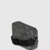 Vaskede denim crossbody taske