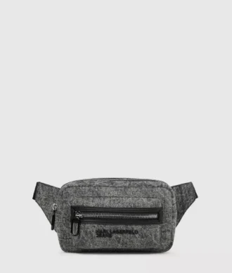 Vasket denim bæltetaske