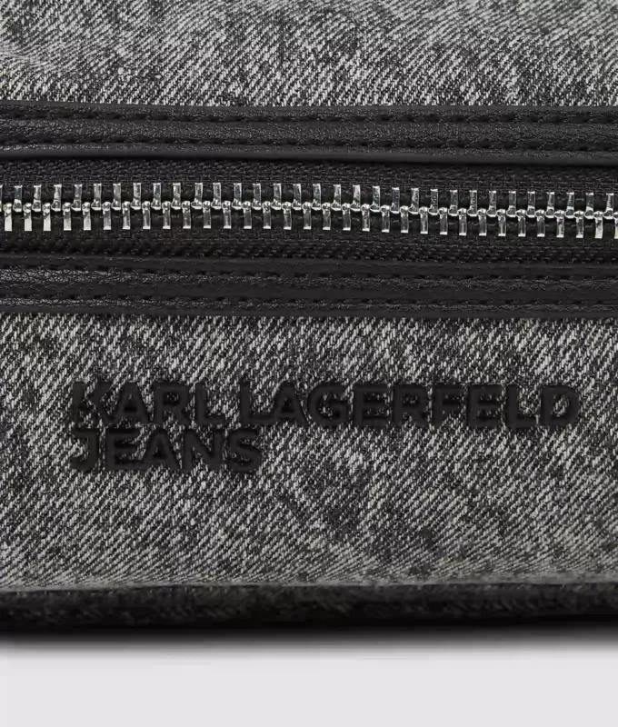 Vasket denim bæltetaske