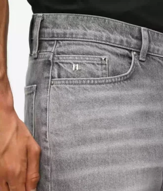 Vasket jeans med lige ben