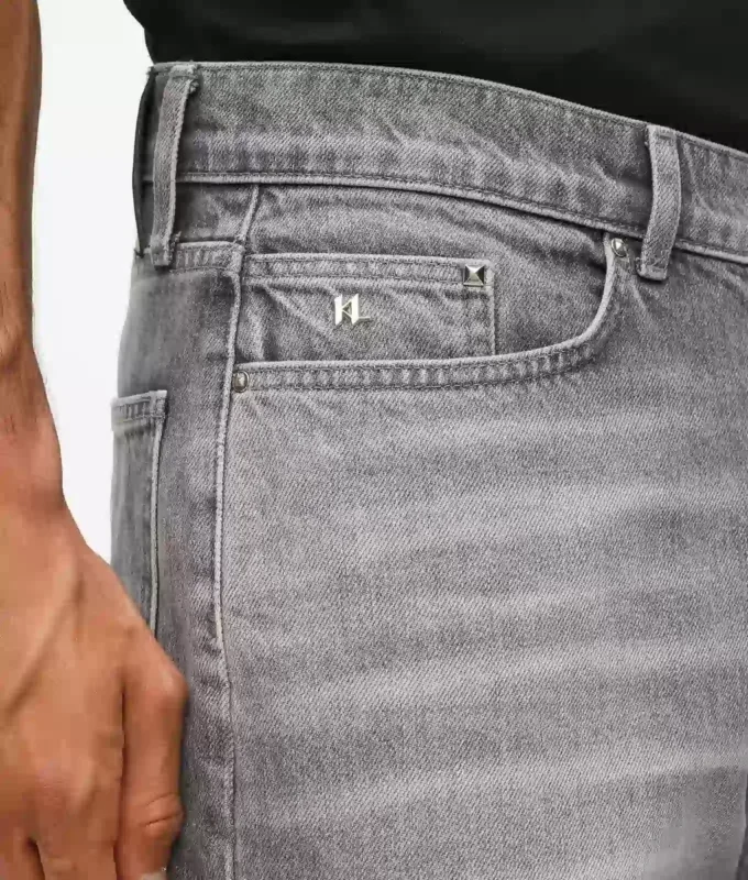 Vasket jeans med lige ben