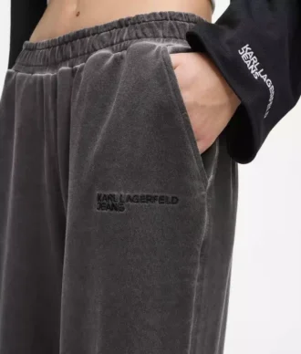 Vasket sweatpants med brede ben