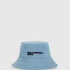 Vendbar denim-bucket hat